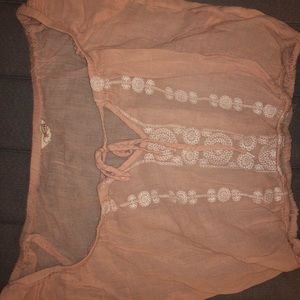 Beautiful Off The Shoulder Top With Embroidery